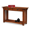 Oak Mission Craftsman Sofa Console Table